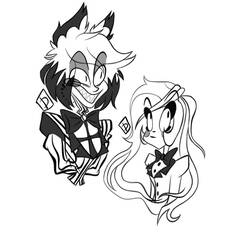 ぬりえ: Hazbin Hotel - 無料の印刷可能なぬりえページ