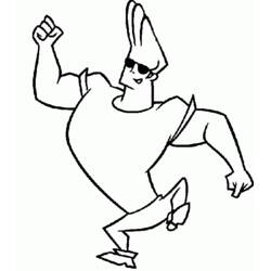 ぬりえ: Johnny Bravo - 無料の印刷可能なぬりえページ