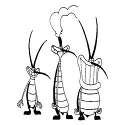 ぬりえ: Oggyとthe Cockroaches - 無料の印刷可能なぬりえページ