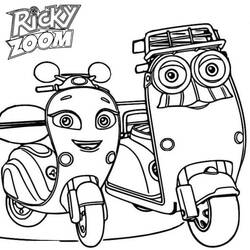 ぬりえ: Ricky Zoom - 無料の印刷可能なぬりえページ