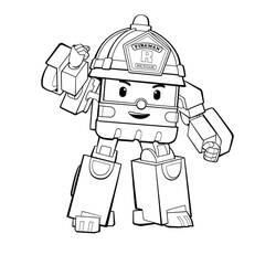 ぬりえ: Robocar Poli - 無料の印刷可能なぬりえページ