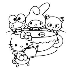ぬりえ: Sanrio - 無料の印刷可能なぬりえページ