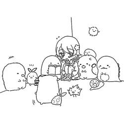 ぬりえ: Sumikko Gurashi - 無料の印刷可能なぬりえページ