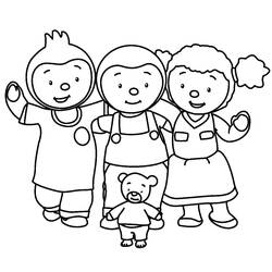 ぬりえ: TchoupiとDoudou - 無料の印刷可能なぬりえページ