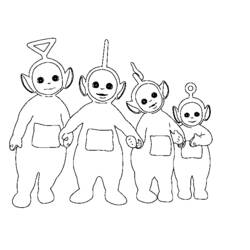 ぬりえ: Teletubbies - 無料の印刷可能なぬりえページ