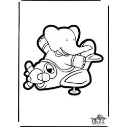 ぬりえページ: ババール (漫画) #27903 - 無料の印刷可能なぬりえページ
