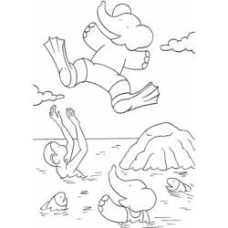 ぬりえページ: ババール (漫画) #27995 - 無料の印刷可能なぬりえページ