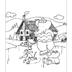 ぬりえページ: ババール (漫画) #28052 - 無料の印刷可能なぬりえページ