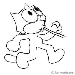 ぬりえページ: 猫のフェリックス (漫画) #47835 - 無料の印刷可能なぬりえページ
