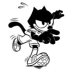 ぬりえページ: 猫のフェリックス (漫画) #47926 - 無料の印刷可能なぬりえページ