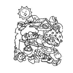 ぬりえページ: ストロベリーショートケーキ / ストロベリー (漫画) #35532 - 無料の印刷可能なぬりえページ