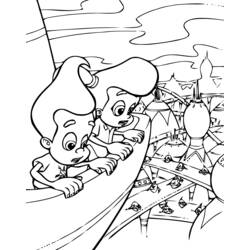 ぬりえページ: ジミー・ニュートロン (漫画) #48980 - 無料の印刷可能なぬりえページ