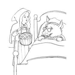 ぬりえページ: 赤頭巾ちゃん (漫画) #49273 - 無料の印刷可能なぬりえページ