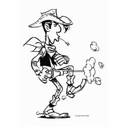 ぬりえページ: ラッキー・ルーク (漫画) #25511 - 無料の印刷可能なぬりえページ