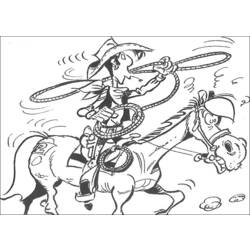 ぬりえページ: ラッキー・ルーク (漫画) #25518 - 無料の印刷可能なぬりえページ