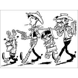 ぬりえページ: ラッキー・ルーク (漫画) #25535 - 無料の印刷可能なぬりえページ