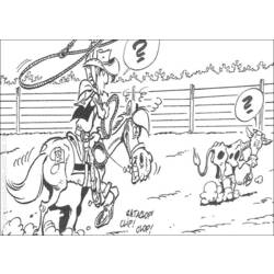 ぬりえページ: ラッキー・ルーク (漫画) #25552 - 無料の印刷可能なぬりえページ
