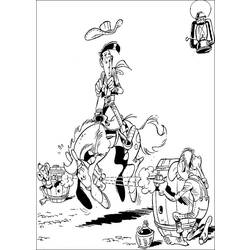 ぬりえページ: ラッキー・ルーク (漫画) #25589 - 無料の印刷可能なぬりえページ