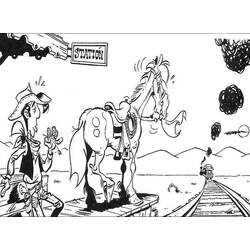 ぬりえページ: ラッキー・ルーク (漫画) #25623 - 無料の印刷可能なぬりえページ