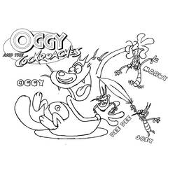 ぬりえページ: オギー＆コックローチ (漫画) #37860 - 無料の印刷可能なぬりえページ