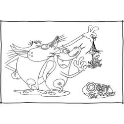 ぬりえページ: オギー＆コックローチ (漫画) #37878 - 無料の印刷可能なぬりえページ