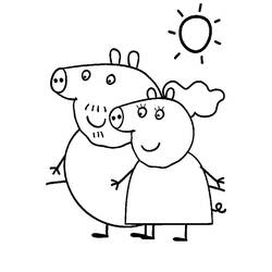 ぬりえページ: Peppa豚 (漫画) #43925 - 無料の印刷可能なぬりえページ