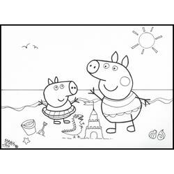 ぬりえページ: Peppa豚 (漫画) #43932 - 無料の印刷可能なぬりえページ