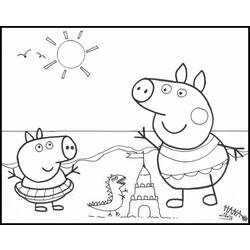 ぬりえページ: Peppa豚 (漫画) #43941 - 無料の印刷可能なぬりえページ