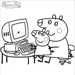 ぬりえページ: Peppa豚 (漫画) #44003 - 無料の印刷可能なぬりえページ