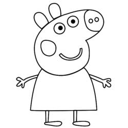 ぬりえページ: Peppa豚 (漫画) #44088 - 無料の印刷可能なぬりえページ