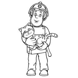 ぬりえページ: 消防士サム (漫画) #39765 - 無料の印刷可能なぬりえページ