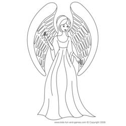 ぬりえページ: 天使 (キャラクター) #86251 - 無料の印刷可能なぬりえページ