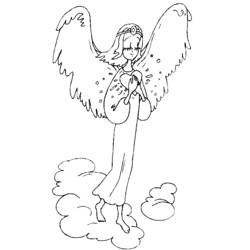 ぬりえページ: 天使 (キャラクター) #86361 - 無料の印刷可能なぬりえページ