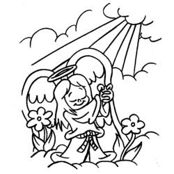 ぬりえページ: 天使 (キャラクター) #86381 - 無料の印刷可能なぬりえページ
