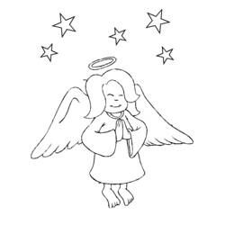ぬりえページ: 天使 (キャラクター) #86415 - 無料の印刷可能なぬりえページ