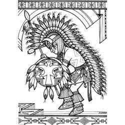 ぬりえページ: アメリカインディアン (キャラクター) #149021 - 無料の印刷可能なぬりえページ