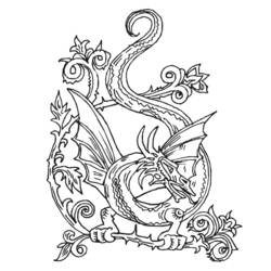 ぬりえページ: ドラゴン (キャラクター) #148345 - 無料の印刷可能なぬりえページ