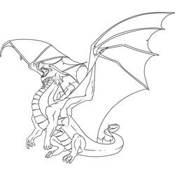 ぬりえページ: ドラゴン (キャラクター) #148348 - 無料の印刷可能なぬりえページ