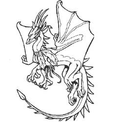 ぬりえページ: ドラゴン (キャラクター) #148357 - 無料の印刷可能なぬりえページ
