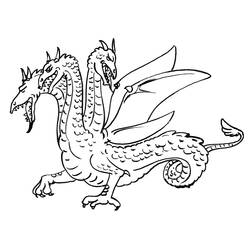 ぬりえページ: ドラゴン (キャラクター) #148360 - 無料の印刷可能なぬりえページ