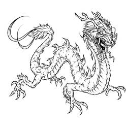 ぬりえページ: ドラゴン (キャラクター) #148374 - 無料の印刷可能なぬりえページ