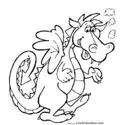 ぬりえページ: ドラゴン (キャラクター) #148393 - 無料の印刷可能なぬりえページ
