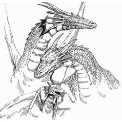 ぬりえページ: ドラゴン (キャラクター) #148425 - 無料の印刷可能なぬりえページ