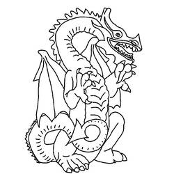 ぬりえページ: ドラゴン (キャラクター) #148426 - 無料の印刷可能なぬりえページ
