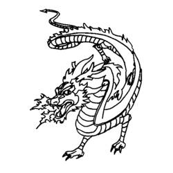 ぬりえページ: ドラゴン (キャラクター) #148439 - 無料の印刷可能なぬりえページ
