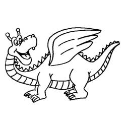 ぬりえページ: ドラゴン (キャラクター) #148440 - 無料の印刷可能なぬりえページ