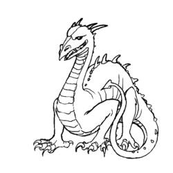ぬりえページ: ドラゴン (キャラクター) #148458 - 無料の印刷可能なぬりえページ