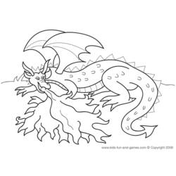 ぬりえページ: ドラゴン (キャラクター) #148507 - 無料の印刷可能なぬりえページ