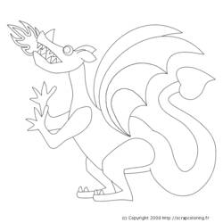 ぬりえページ: ドラゴン (キャラクター) #148513 - 無料の印刷可能なぬりえページ