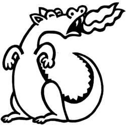 ぬりえページ: ドラゴン (キャラクター) #148531 - 無料の印刷可能なぬりえページ